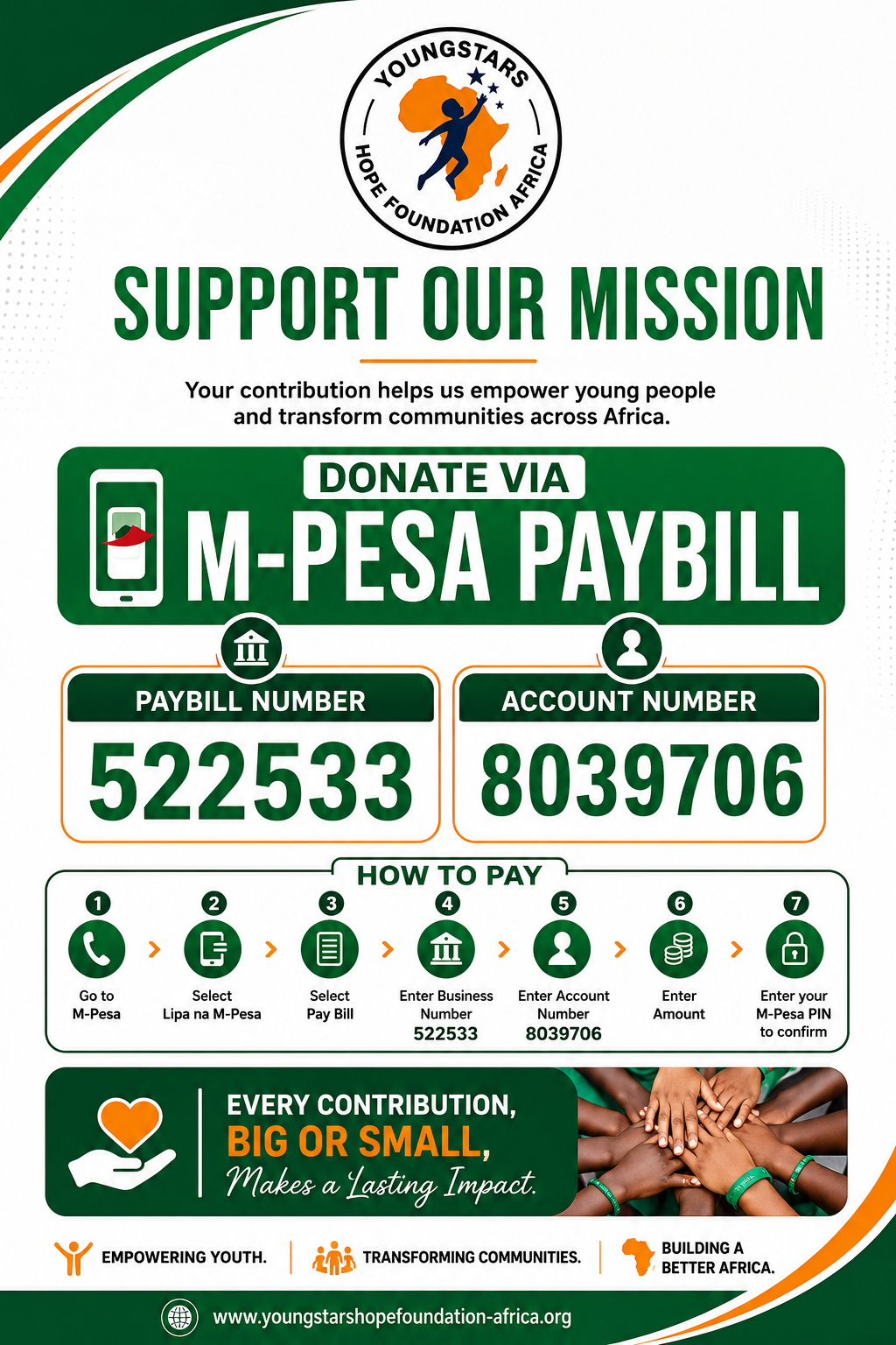 Donate to Youngstars Hope Foundation Africa